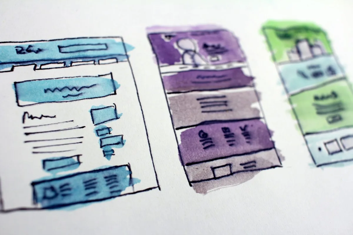 Creative team brainstorming website design concepts