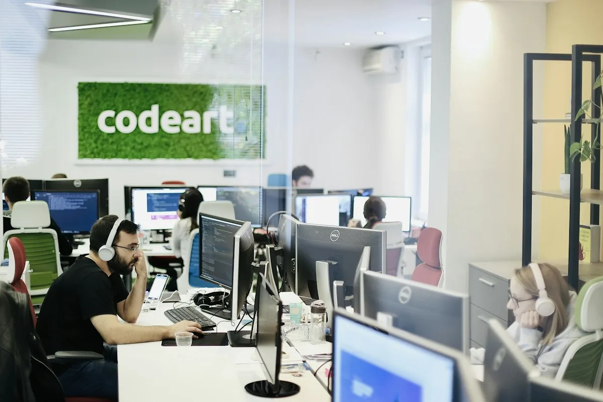 Professional web designer working in Troy